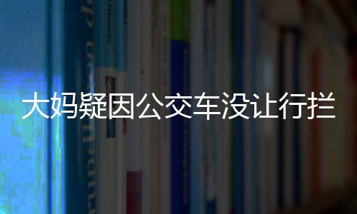 大媽疑因公交車沒讓行攔車跳舞，公眾熱議引發(fā)關(guān)注高峰