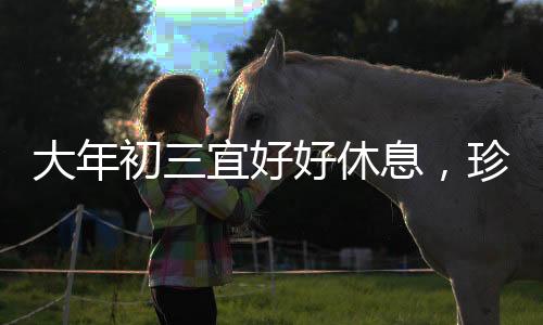 大年初三宜好好休息，珍惜假期，為新的一年蓄力