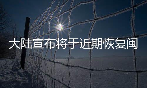 大陸宣布將于近期恢復(fù)閩滬居民赴臺(tái)團(tuán)隊(duì)游 臺(tái)灣多縣市樂見其成