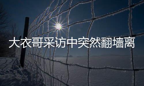 大衣哥采訪中突然翻墻離去，引發(fā)網(wǎng)友熱議