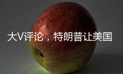 大V評(píng)論，特朗普讓美國近三十年布局灰飛煙滅