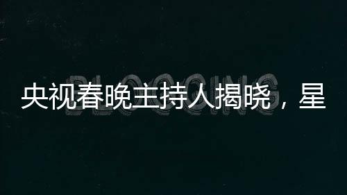 央視春晚主持人揭曉，星光璀璨迎新歲
