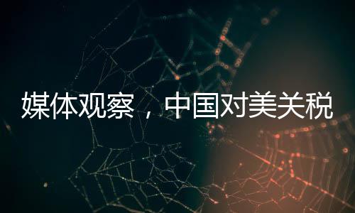 媒體觀察，中國對美關稅反制策略硬氣且精準
