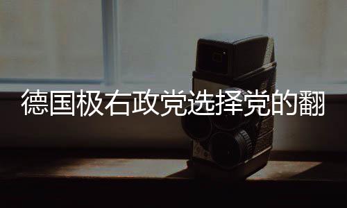德國極右政黨選擇黨的翻盤之路，能否改變局勢引關(guān)注