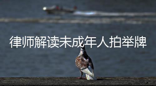 律師解讀未成年人拍舉牌視頻現(xiàn)象，屬性剝削應(yīng)引起警惕