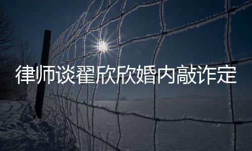 律師談翟欣欣婚內(nèi)敲詐定性之難