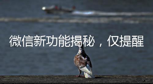 微信新功能揭秘，僅提醒朋友與我的互動時代開啟