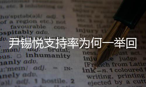 尹錫悅支持率為何一舉回到40%，深度解析其原因