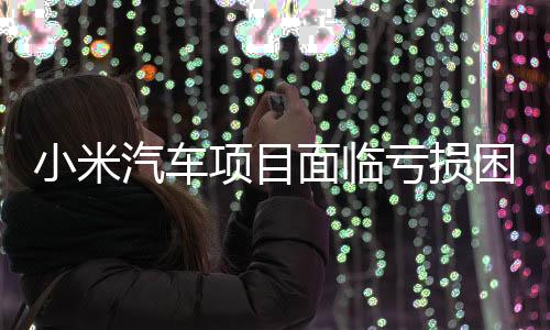 小米汽車項目面臨虧損困境，單臺平均虧損達4.5萬元