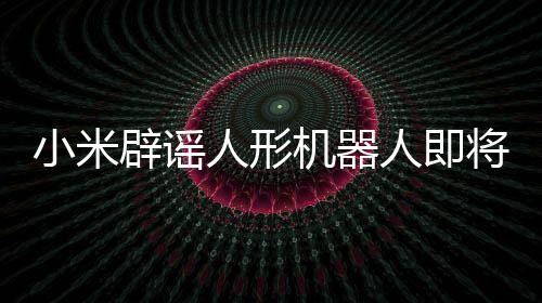 小米辟謠人形機(jī)器人即將量產(chǎn)，深度解讀公司未來發(fā)展計(jì)劃與技術(shù)實(shí)力趨勢(shì)分析