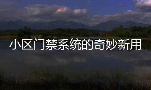小區(qū)門禁系統(tǒng)的奇妙新用途，小孩哥將其變成游戲戰(zhàn)場