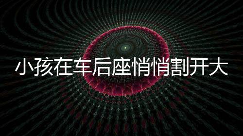 小孩在車后座悄悄割開大人羽絨服，引發(fā)社會(huì)關(guān)注與深思
