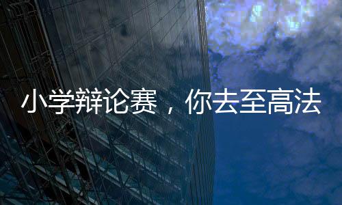小學(xué)辯論賽，你去至高法院旁聽
