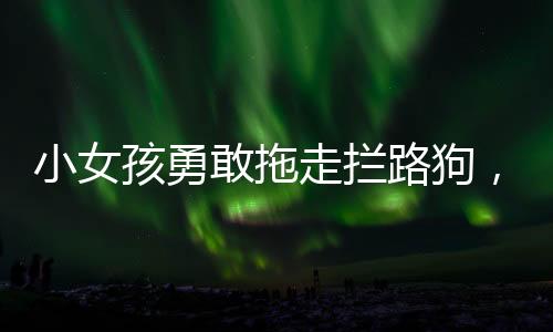 小女孩勇敢拖走攔路狗，傳遞愛(ài)與勇氣的瞬間