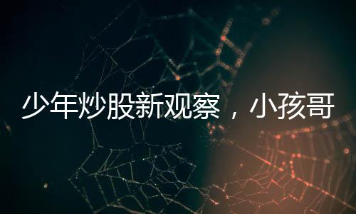 少年炒股新觀察，小孩哥投入1.5萬，11天微虧55元的市場啟示