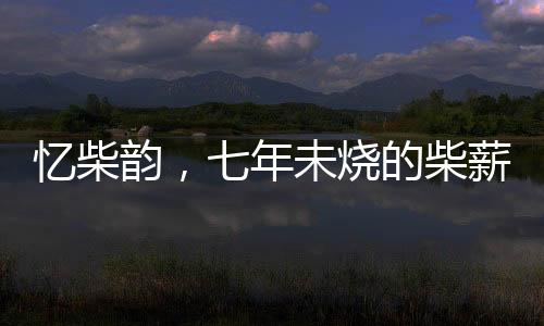 憶柴韻，七年未燒的柴薪背后的情感故事