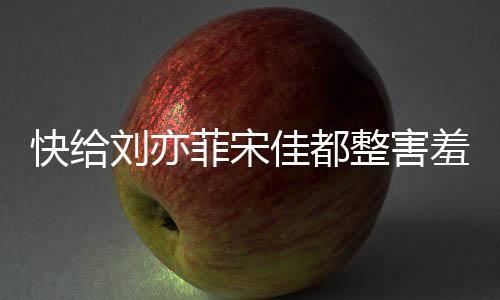 快給劉亦菲宋佳都整害羞了——一場星光璀璨的盛會