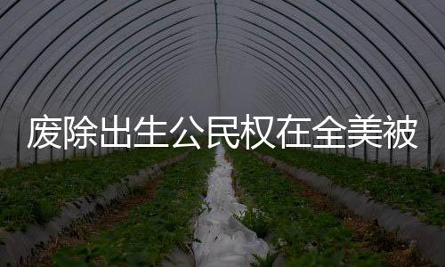廢除出生公民權(quán)在全美被叫停