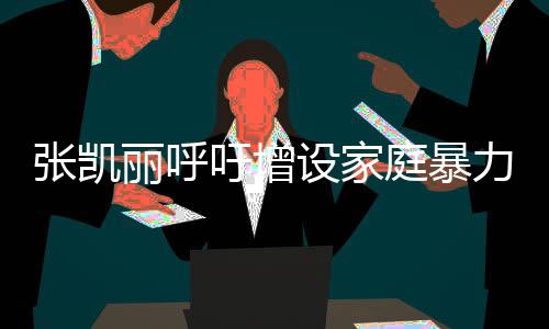 張凱麗呼吁增設(shè)家庭暴力罪，為家庭和諧與社會正義發(fā)聲
