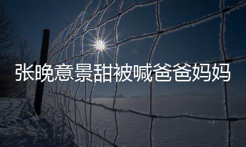 張晚意景甜被喊爸爸媽媽的溫馨反應(yīng)