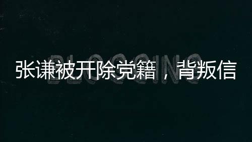 張謙被開(kāi)除黨籍，背叛信仰，人生之殤