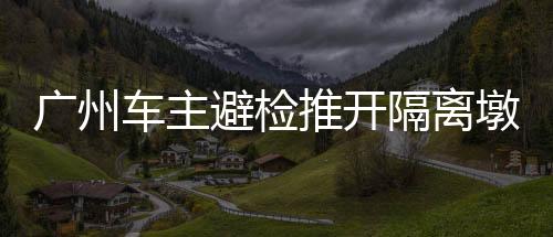 廣州車主避檢推開(kāi)隔離墩引發(fā)關(guān)注——公眾安全意識(shí)與應(yīng)對(duì)策略探討