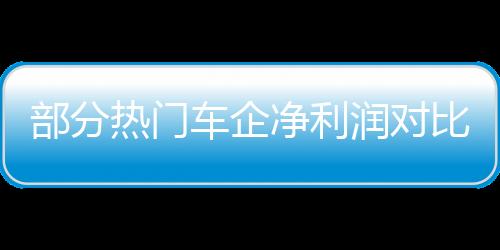 部分熱門車企凈利潤對比 法拉利斷層遙遙領(lǐng)先