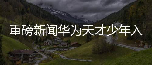 重磅新聞華為天才少年入職南京大學(xué)，攜手共筑科技未來