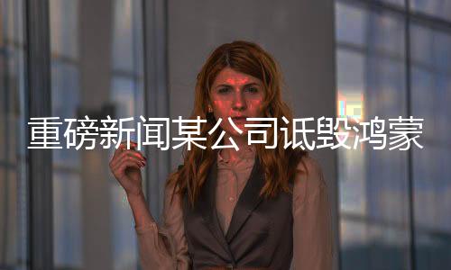 重磅新聞某公司詆毀鴻蒙智行，多人被捕——涉嫌不正當競爭及侵犯名譽權(quán)