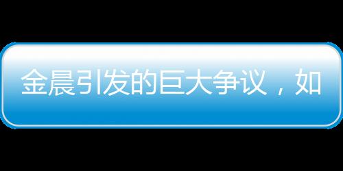 金晨引發(fā)的巨大爭(zhēng)議，如何捅下如此巨大的簍子？