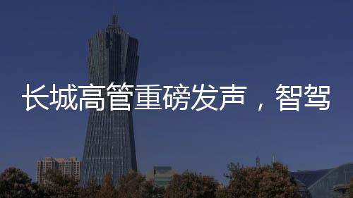 長城高管重磅發(fā)聲，智駕不只是空談，實(shí)際行動見證實(shí)力