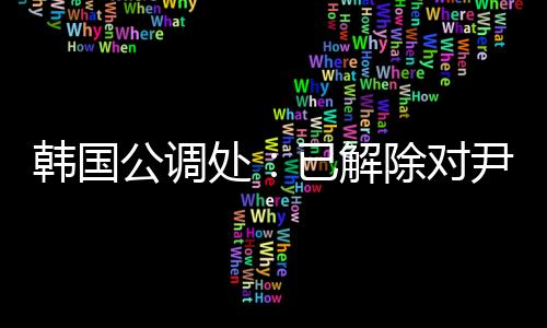 韓國(guó)公調(diào)處：已解除對(duì)尹錫悅禁止探視措施