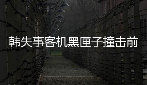 韓失事客機(jī)黑匣子撞擊前4分鐘停錄，深度解讀事故細(xì)節(jié)