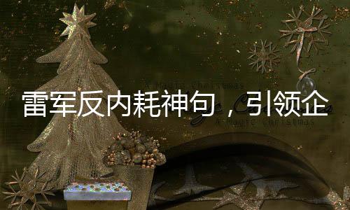 雷軍反內(nèi)耗神句，引領(lǐng)企業(yè)高效前行的新理念