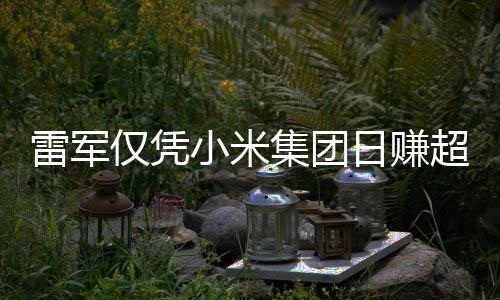 雷軍僅憑小米集團(tuán)日賺超1800萬，揭秘他的商業(yè)帝國與成功之道