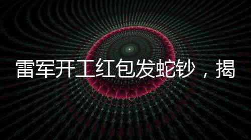 雷軍開工紅包發(fā)蛇鈔，揭秘科技與文化的融合新篇章