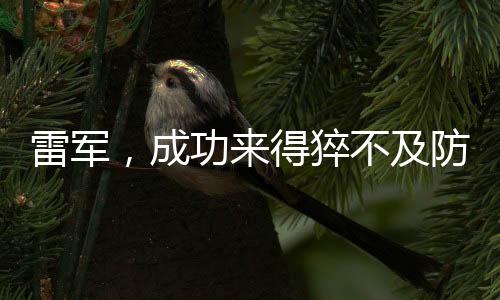 雷軍，成功來得猝不及防