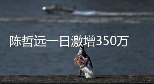 陳哲遠一日激增350萬粉絲，星途璀璨，人氣火箭式上升