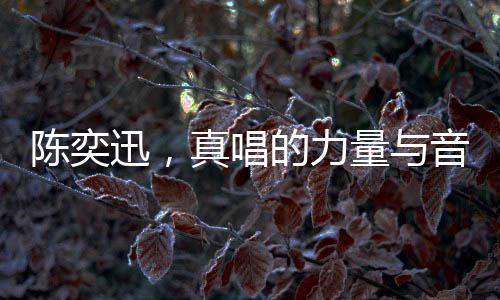 陳奕迅，真唱的力量與音樂(lè)的震撼