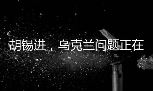 胡錫進，烏克蘭問題正在重塑歐洲局勢