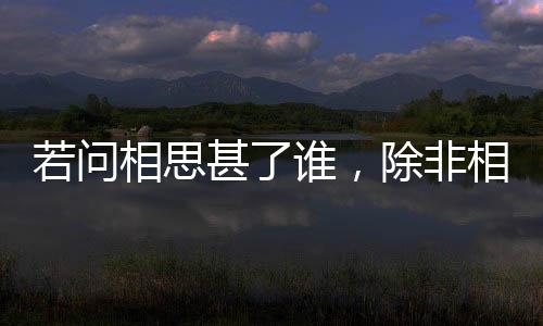 若問(wèn)相思甚了誰(shuí)，除非相見(jiàn)時(shí)