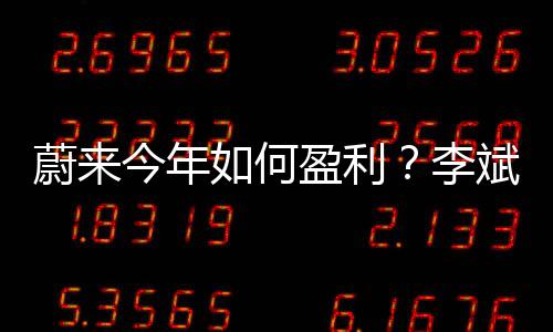 蔚來今年如何盈利？李斌解釋了三個(gè)小時(shí)