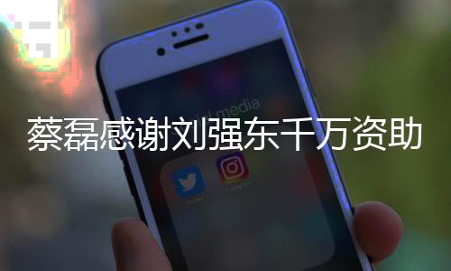蔡磊感謝劉強東千萬資助，一份跨越困難與希望的溫暖故事