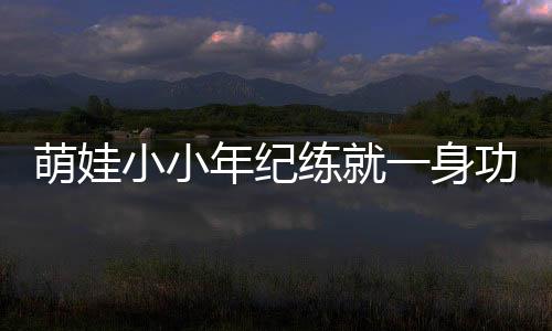 萌娃小小年紀(jì)練就一身功夫——?jiǎng)?lì)志故事中的新星崛起