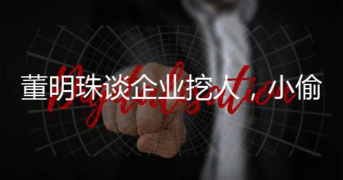 董明珠談企業(yè)挖人，小偷行為，不值得鼓勵(lì)與提倡