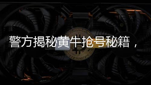 警方揭秘黃牛搶號(hào)秘籍，一網(wǎng)打盡非法手段