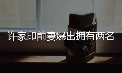許家印前妻爆出擁有兩名未成年子女，引發(fā)社會關注