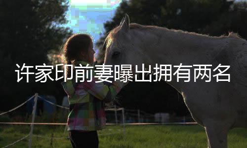 許家印前妻曝出擁有兩名未成年子女，引起社會(huì)關(guān)注