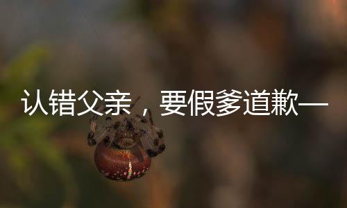 認錯父親，要假爹道歉——一場關于家庭、認錯與真誠道歉的探討