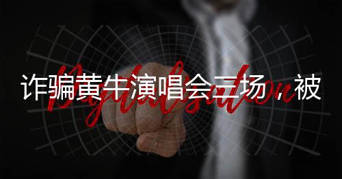 詐騙黃牛演唱會(huì)三場(chǎng)，被判賠償八千八百元
